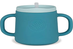 TUM TUM 3 in 1 Baby Trainer Sippy Cup for Toddlers | Baby Cup Designed with Feeding Specialist | Food Grade Silicone BPA & Phthalate Free Sipper | Straw Cup | Straw Bottle | Milk Bottle 180ml - Blue