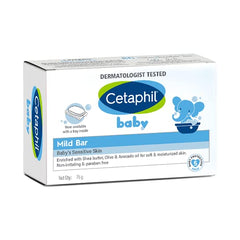 Cetaphil Baby Mild Bar for Face and Body - Pack of 4,75g