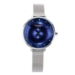 Curren Women Fashion Casual Wristwatches Quartz Movement Stainless Steel Band Alloy Case Simple Style,9029