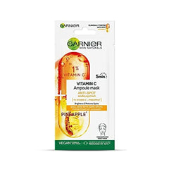 Garnier Vitamin C Serum Face Mask with Pineapple - For Dull Skin and Acne Spots