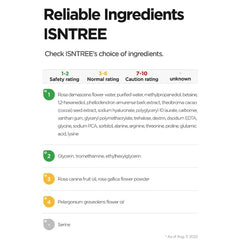ISNTREE Real Rose Calming Mask 100ml / 3.38 fl. oz. | 60% Damask Rose Water, Amino Acids Complex | Hypoallergenic, Dermatologically Tested (Rose)