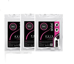 Rayon Hair building fibers refill bag 25 gm black for toppik,caboki bottle etc(25 gm) - Pack of 3