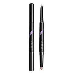 ZEESEA Dual-Ended Cream Highlighter and Eyeshadow Stick for Radiant Glow | 2-in-1 Cream Highlighter N Eyeshadow Stick | (05 Light Brown + Pearl White)