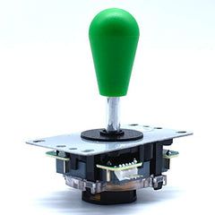 Arcity 2 Pcs Arcade Joystick Oval Bat Top Topper Knob Ball Top Handle Knob American Type Style Green and White for Zippy SANWA SEIMITSU Arcade1up Machine Console Cabinet New
