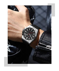 CURREN New Model CURREN Men's Analog Quartz Wrist Watches Simple Watches Silicone Band Luminous Wristwatch Business Men 8449 Fashion - Multicolor