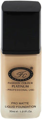 Fashion Colour Pro Matte Liquid Foundation With Full Coverage Waterproof Pro Matte Finish, 30ml (Light Beige)