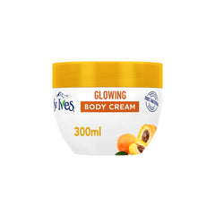 St. Ives Glowing Body Cream with Apricot Extract, 300ml| Made from 100% Natural Ingredients Fast-Absorbing Moisturizers for Radiant, Hydrated Skin| Paraben-Free & Cruelty-Free Body Butter