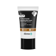 The Derma Co 2% Niacinamide Hydrating BB Cream With 1% Hyaluronic Acid Complex & Aquaxyl, Medium, Matte, All Skin Type - 30 Gm |03 - Warm Beige