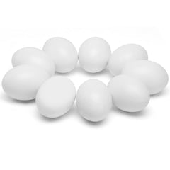 SALLYFASHION Easter Eggs Wooden Fake Eggs 9 Pieces -White Color