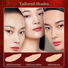 PALACE IDENTITY Super Stay Full Coverage Liquid Foundation Makeup,Perfect Matte Liquid Foundation,0.7 oz,Oil-Free Foundation (W02# Porcelain)