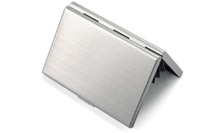 Feisuo Ultra Thin Aluminum Metal Wallets - RFID Blocking Credit Card Wallet Holder for Men & Women - Best Card Protector with 6 PVC Slots and Durable Stainless Steel Latch