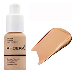 PHOERA Full Coverage Foundation - Flawless Concealer, Matte, Long Lasting, Moisturizing, Color Changing (58g)