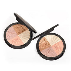 Bolver Highlighter Makeup Palette, Powder Palette Facial Bronzers Illuminator Palette Highlighter Baked Waterproof Long Lasting. (E03)