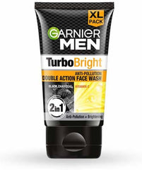 Garnier Men Turbo Bright Double Action Charcoal Facewash, 150g