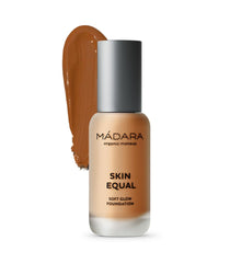 MÁDARA Organic Skincare | Skin Equal Soft Glow Foundation SPF15 CARAMEL 70-30ml, Mineral foundation with hyaluronic acid, Buildable medium coverage, Dewy foundation, Vegan, COSMOS natural certified