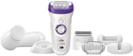 Braun Silk epil 9 9-579 Bonus edition - Wet & Dry Cordless epilator with 7 extras including a facial cleansing brush