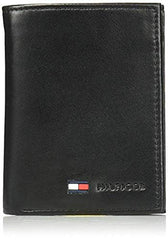 Tommy Hilfiger Men'S Premium Leather Credit Card Wallet Trifold Black