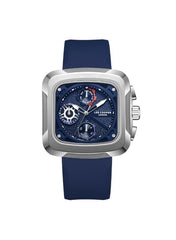 Lee Cooper Men's Watch, Multi Function Display and Silicone Strap - LC08012.399, Blue