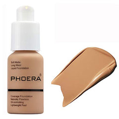 PHOERA Full Coverage Foundation - Flawless Concealer, Matte, Long Lasting, Moisturizing, Color Changing (58g)