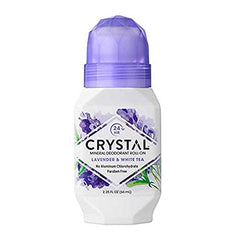 Crystal Essence Mineral Deodorant Roll-On, Lavender & White Tea 2.25 oz (Pack of 5)
