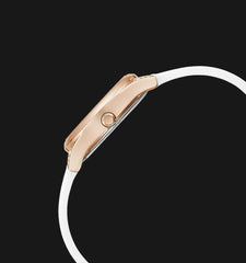 Guess Mini Aura GW0356L3 Ladies White Dial White Silicone Strap