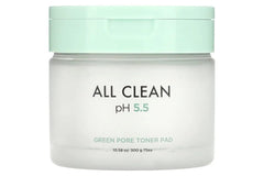 Heimish, All Clean, Green Pore Toner Pad, 75 Pads, Gentle Daily Exfoliation, Pore Cleansing and skin Balancing - 300 g