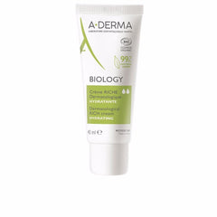 A-Derma Biology Rich Moisturising Cream, 24-hour Hydration, Rebalance, and Strengthen Fragile, Dry Skin - 40Ml