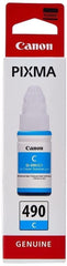 CANON GI-490 Cyan Ink Bottle, Prints Up to 7,000 A4 Pages, 70 ml