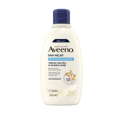 Aveeno Skin Relief Soothing Shampoo, With Soothing Oat, Suitable For very dry sensitive Scalp, Suitable for Thin & Fragile Hair, Soap Free, High Tolerance Formula - 300ml