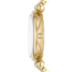 Fossil Women's Carlie Three-Hand, Gold-Tone Stainless Steel Watch, ES5203