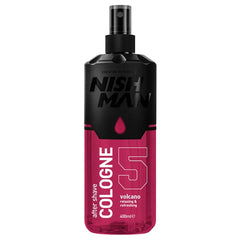 NISHMAN Aftershave Men, Mens Cologne Volcano, 400 ml - Relaxing Refreshing Aftershaving Spray Lotion Cologne for Men | Mens Cologne | Mens Aftershave | Mens Moisturiser Face