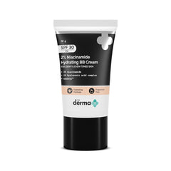The Derma Co 2% Niacinamide Hydrating Bb Cream With 1% Hyaluronic Acid Complex & Aquaxyl, Medium, Matte, All Skin Type - 30 Gm | 01 - Ivory