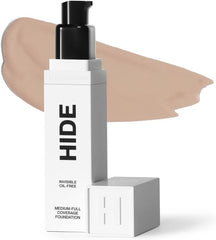 HIDE PREMIUM Liquid Foundation, Multi-Use Waterproof Foundation, Medium/Full Coverage Foundation, Shades for All Skin Types (See Shade Finder), Vanilla, 1 fl oz