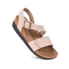 Aerothotic Serena Double Strappy Open Toe, Comfortable Leather Platform Sandals