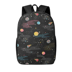 Disketp Galaxy School Backpack, Lightweight Basic Middle School Bookbags 17 Inch Casual Daypack for Student College, Travel or Outdoor