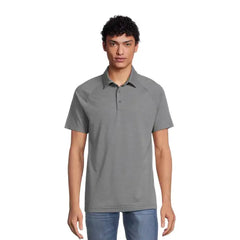 Athletic Works Men's Tri Blend Polo Shirt with Raglan Sleeves