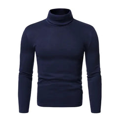 VerPetridure Men's Mock Turtleneck T-Shirts Long Sleeve Crewneck Pullover Sweater Basic Designed Elastic Undershirt Slim Fit Solid Warm Pullover Tops