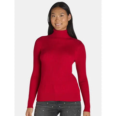 Time and Tru Women's Rib Turtleneck Sweater