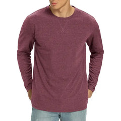 Iceglad Mens Premium Cotton Fashion Casual Crew Neck Long Shirts