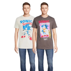 Sonic the Hedgehog Men's & Big Men's Graphic Tee Shirts, 2-Pack