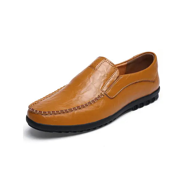 Brown Comfortable Mens Loafers Frontwalk Mens Flats Slip On Boat