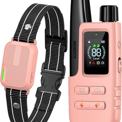 Jugbow Dog Shock Collar - 4200FT Dog Training Collar with Remote IPX7 Waterproof Electric Collar with 4 Training Modes, Security Lock, Rechargeable e-Collar for All Breeds, Sizes Cyan Blue