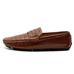 Men's Casual Loafers Slip On Leather Shoes Lightweight Driving Shoes Moccasins Classic Penny Loafer Flats Boat Shoes Big Size