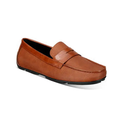ALFANI Mens Brown Penny Comfort Iker Round Toe Slip On Loafers Shoes 11 M