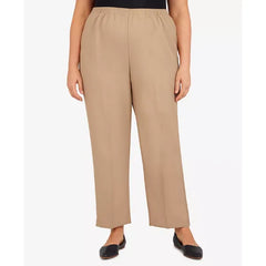 Alfred Dunner Plus Size Classic Pull-On Straight-Leg Short Length Pants