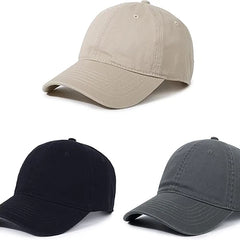 Unisex Cotton Baseball Cap Plain Blank Dad Hat Adjustable Vintage Solid Hat
