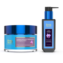 Blue Nectar Anti Aging Face Cream 50g And Kumkumadi Face wash 100ml enriched with authentic Saffron Sandalwood and Natural Herbs
