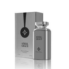 Frais Et Frais Steel Grace Perfume 100ML - Eau de Parfum - Men's Woody Aquatic Fragrance with Grapefruit, Bay Leaf & Amber