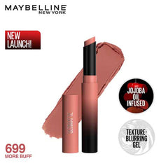 Maybelline New York Lipstick, Matte Finish, Bold Colour, Enriched With Jojoba Oil, Color Sensational Ultimattes, 699 More Buff, 1.7 g