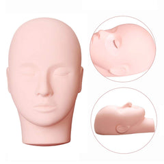 Poppyae Beauty Make Up Eyelash Practice Manikin Pro Massage Makeup Training Cosmetology Mannequin Doll Face Head Model